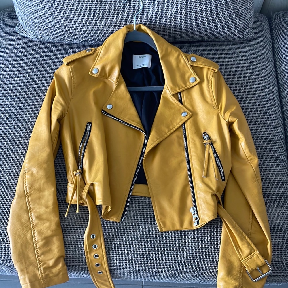 Bershtka Faux leather jacket